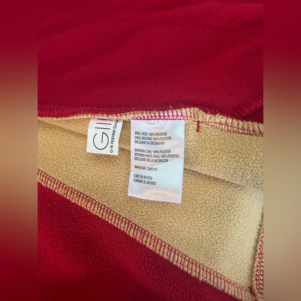 San Francisco 49ers NFL Thermal Zip Jacket Medium Red Gold Waffle Knit *Rare - Picture 10 of 10